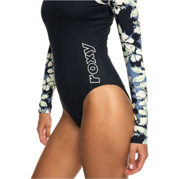 2024 Roxy Frauen Active Einteiliger Surferanzug ERJWR03801 - Wild Wind Hibiscus Mirage